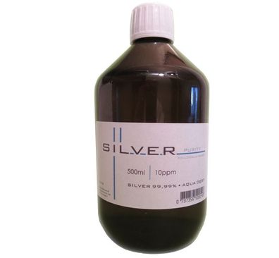 Kolloidales Silber 500ml | 10ppm Flasche Braunglas Originalitätsverschluss pure