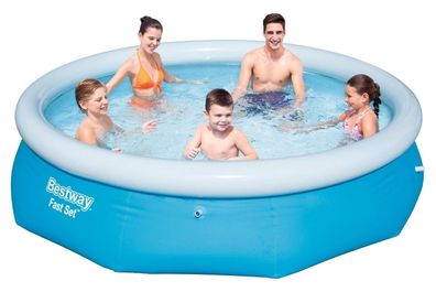 Fast Set Pool 305x76cm Quick Up Swimming Pool Family Schwimmbecken Planschbecken