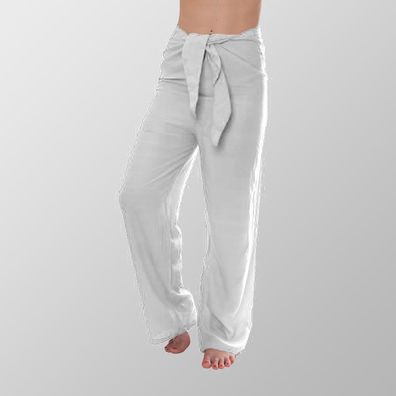 Weiße Unisex Yoga Baumwoll Hosen