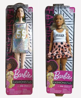 Barbie Fashionistas Puppen verschiedene Outfits und Stylings