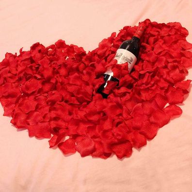 100x romantische Rosenblätter Blüten Valentinstag Hochzeit Streu und Tischdeko
