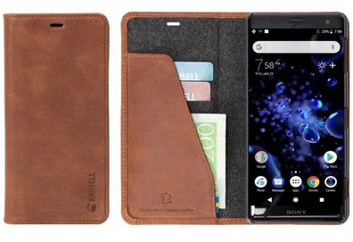 Krusell Folio Wallet Tasche Smart SchutzHülle Case Cover für Sony Xperia XZ2
