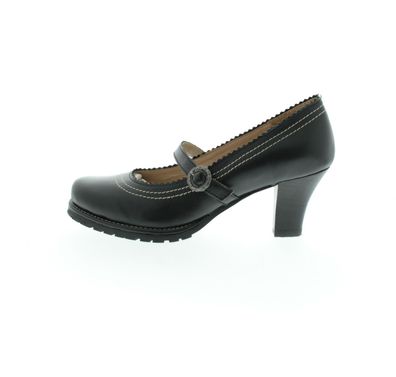 Hirschkogel Damenschuhe Größe 37 Black Pumps Glattleder Schnalle 0594390BLACK-A-O