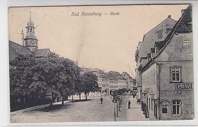 61707 Ak Bad Ronneburg Markt mit Gasthaus um 1910