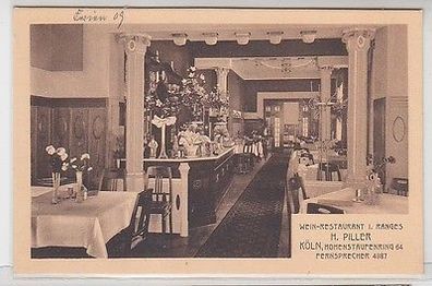 41284 Ak Köln Wein Restaurant H. Piller Hohenstaufenring 64, um 1930
