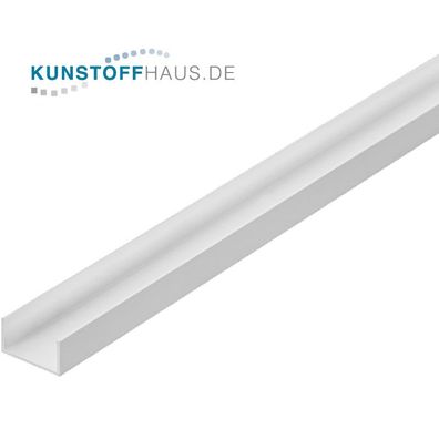 PVC U-Profil - 10 x 21 x 10 x 1 mm - Weiß