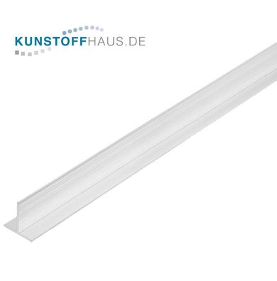 PVC T-Profil - 11,5 x 1,5 mm - Weiß