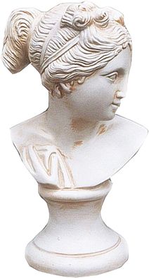 Statue Büste Frau Deko Tischdeko Stuckgips Kopf Skulptur