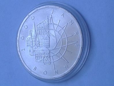 10 Mark 1989 D BRD Silber 2000 Jahre Bonn 625er Silber bankfrisch (bfr) in Münzdose