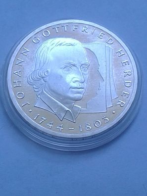10 Mark 1994 G BRD Silber Herder 625er Silber bankfrisch (bfr) in Münzdose