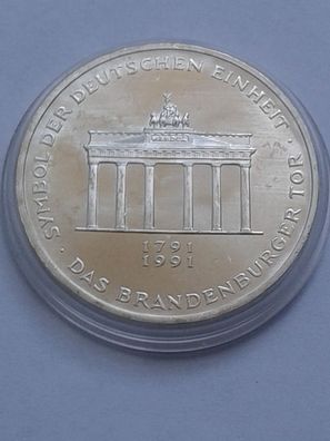 10 Mark 1991 A BRD Brandenburger Tor Berlin 625er Silber bankfrisch