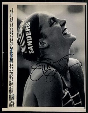 Summer Sanders TOP Gross AK Original Signiert Schwimmen + G 8931