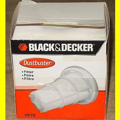 Black & Decker Filter VF70 für Dustbuster DV6005 + DV7205 + DV9605 + DV1205