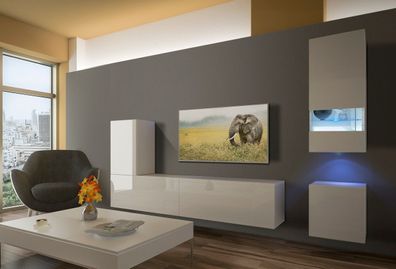 Colmar NX18 Möbel für Wohnzimmer Wohnwand Mediawand Schrankwand Wohnschrank