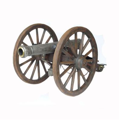Deko Kanone teuschend echt groß Western Piraten Dekoration Kanonenkugel Wagenrad