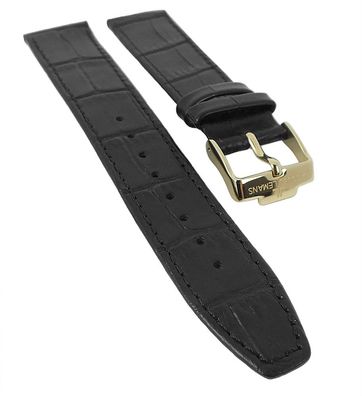 Jacques Lemans London | Uhrenarmband Leder schwarz 20mm für 1-1777