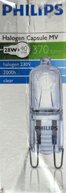 Philips 86398700 HALO Clickline 28W G9 K Hochvolt-Halogen-Stiftsockellampe