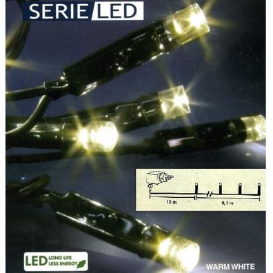 LED Lichterkette 6m 48 Dioden warmweiß-schwarz außen Best Season 476-46