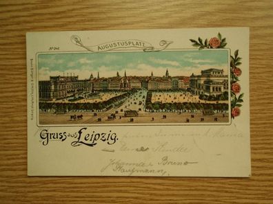 AK Gruss aus Leipzig 31.7.1900