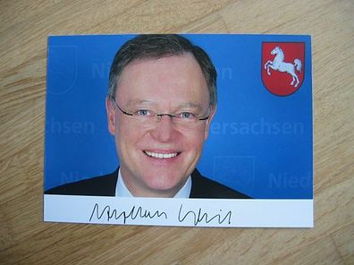 Niedersachsen Ministerpräsident SPD Stephan Weil - handsigniertes Autogramm!!!