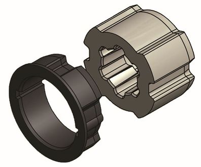 WTS - Adaptersets Rundwelle SW64 für Motoren Serie AM2 und AE2 - AM2-A64R