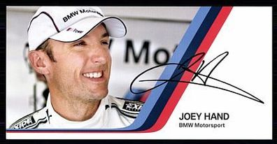 Joey Hand TOP Gross AK Original Signiert Motorsport + G 9028
