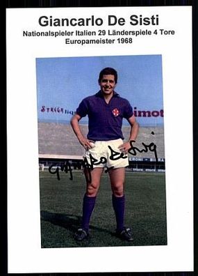 Giancarlo De Sisti Italien Europameister 1968 TOP Foto Original Signiert + G 9105