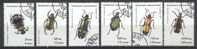 Madagaskar Mi 1656 - 1661 gest Käfer # 527