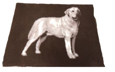 Vet Bed Hundedecke Hundebett Schlafplatz 150 x 100 cm Silhouet Labrador braun