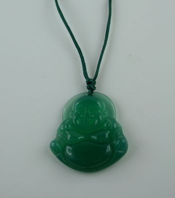 Buddha Anhänger grüner Achat Amulett Talisman