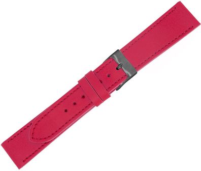 Minott Uhrenarmband rosa Kalbsleder Ton in Ton Naht Verlauf flach