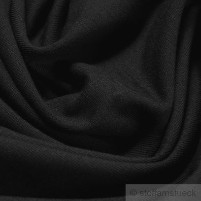 Stoff Baumwolle Elastan Single Jersey schwarz T-Shirt Tricot weich dehnbar