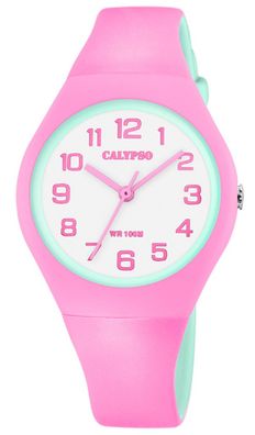 Calypso K5777/6 > Armbanduhr Kinder > analog rosa / grün Kunststoff