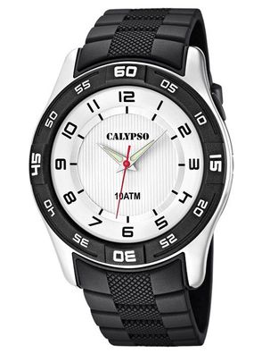 Calypso Armbanduhr Herren Analog schwarz 10 ATM Leuchtzeiger K6062/3