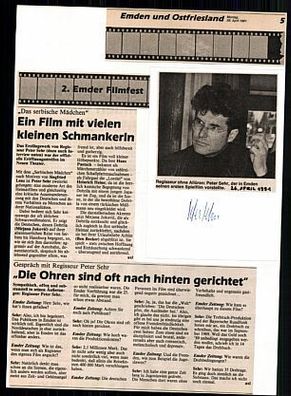Peter Sehr ( + 2013) TOP Original Signiert bek. aus Kaspar Hauser + G 9249
