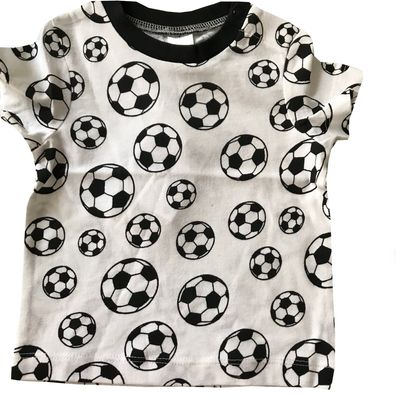 Baby Jungen T-Shirt Kurzarmshirt Fussball Fußball Manschaft 100% Baumwolle