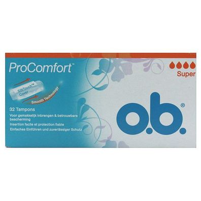 o.b. ProComfort Tampons Super 3x32 Stück (0,14€/1Stk)