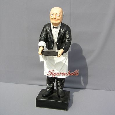 Butler Diener old man Figur Statue Skulptur Deko Butler Tablett Stummer Dekoration