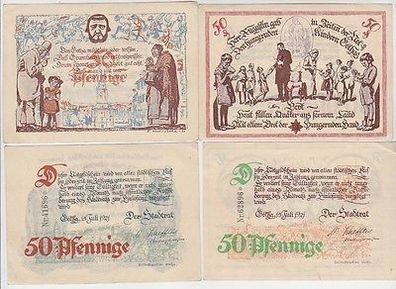 4 Banknoten Notgeld Stadt Gotha 1921