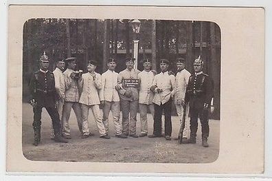 61725 Foto Militär Ak Gruß aus der Sommerfrische Zeithain 1906