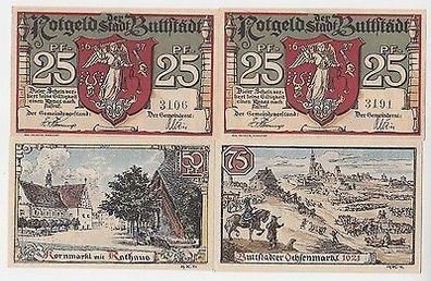 4 Banknoten Notgeld Stadt Buttstädt um 1921