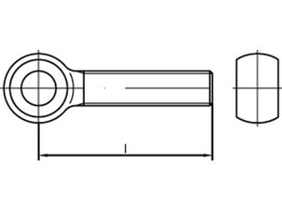 DIN 444 4.6 Form LB galvanisch verzinkt Augenschrauben