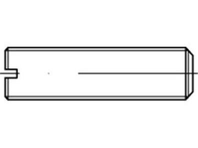 DIN 551 A 4 Gewindestifte mit Kegelkuppe, mit Schlitz
