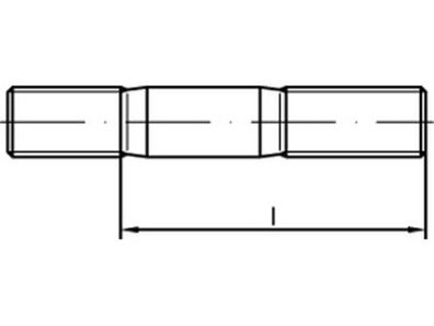 DIN 835 A 4 Stiftschrauben, Einschraubende = 2 d