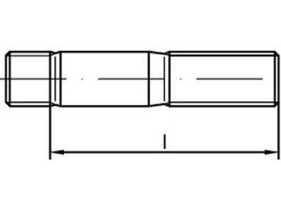 DIN 938 5.6 AD W7 Stiftschrauben, Einschraubende = 1 d