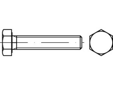 DIN 961 10.9 galvanisch verzinkt Sechskantschrauben mit Gewinde bis Kopf