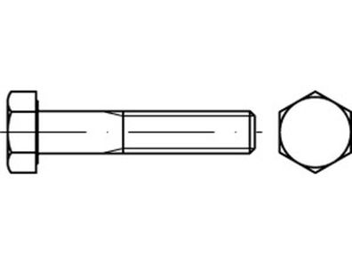 DIN 960 8.8 galv. Verz. Sechskantschrauben mit Schaft mit metrischem Feingewinde