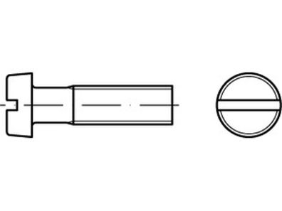 ISO 1207 Messing blank gedreht Zylinderschrauben mit Schlitz