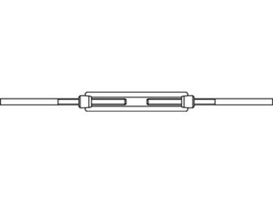 DIN 1480 A 2 SP-AE Spannschlösser geschmiedet, offene Form, mit 2 Anschweißenden