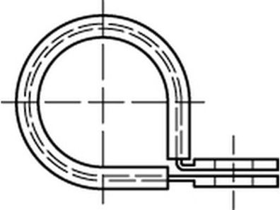 DIN 3016 Stahl (W1) Form D 1 galvanisch verzinkt Halterungsschellen
